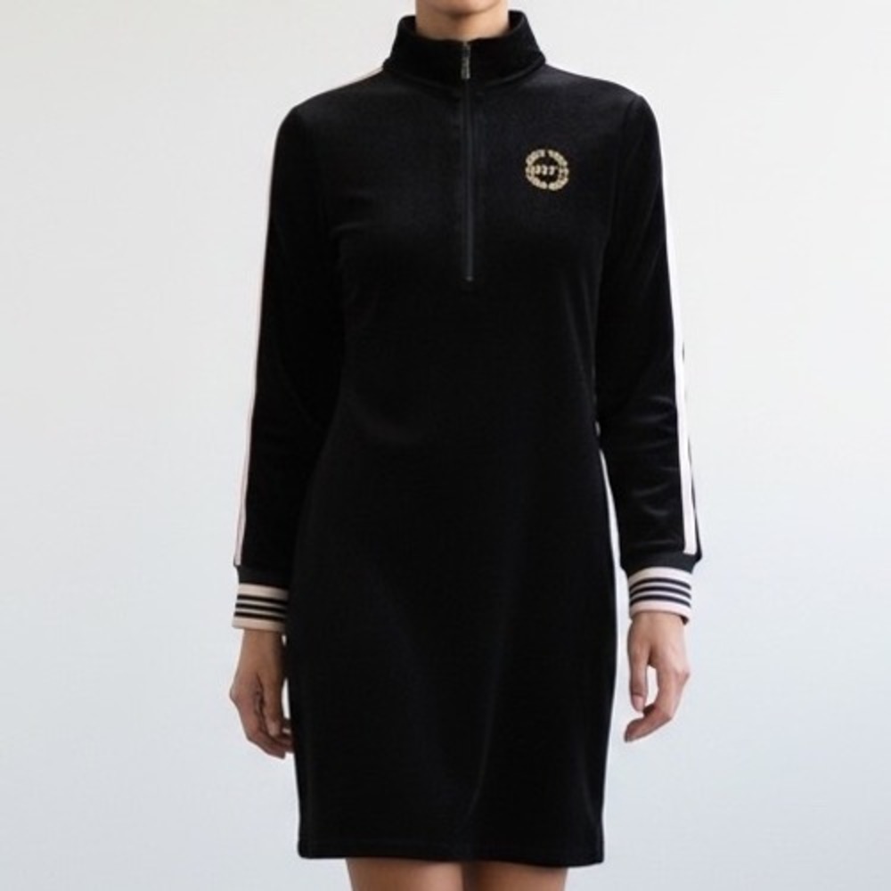 Y2K Juicy Couture Velour mini dress  Quarter Zip  XS McBlng athleisure lounge